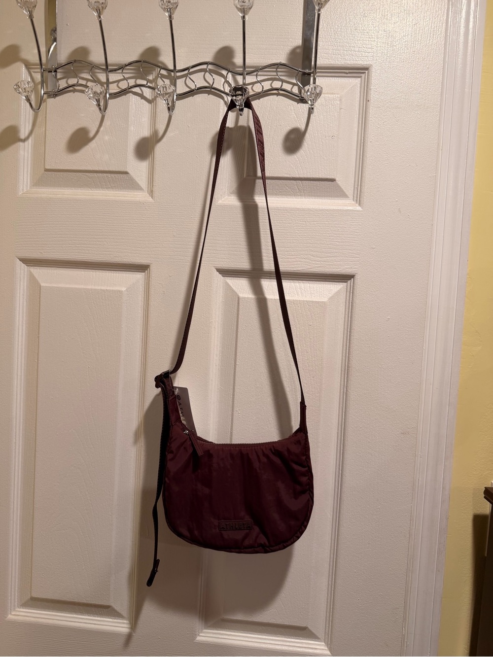 Athleta Maroon Nylon Crossbody Bag
